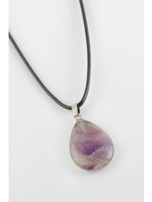 SiHako Ametist Oval Doğaltaş Kolye