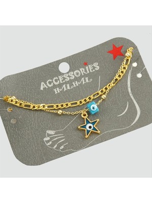 SiHako Yıldız Mineli Boncuk Lüx Halhal