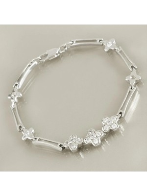 SiHako Çiçek Zirkon Taşlı Bileklik