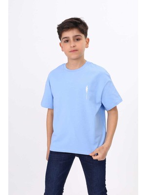 Toontoy Erkek Çocuk Baskılı Bisiklet Yaka Kısa Kollu Tişört