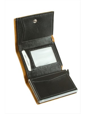 SiHako Mekanizmalı Kızaklı Kartlık Cüzdan Kağıt Para Bölmeli