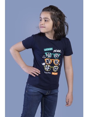 Toontoy Erkek Çocuk Baskılı Bisiklet Yaka Kısa Kollu Tişört