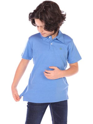 Toontoy Erkek Çocuk Polo Yaka Düğmeli Kısa Kollu Tişört