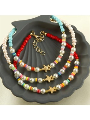 SiHako Deniz Yıldızı Yeni Sezon Inci Boncuk Halhal