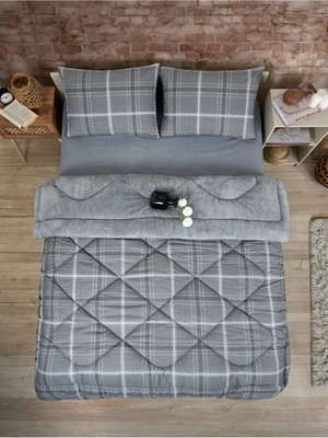 Premium Çift Taraflı Welsoft Yorgan Seti Özel Çantalı Çift Kişilik 50X70 2 Adet Yastık Kılıfı