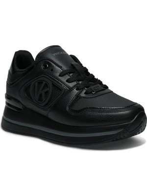 Wickers Zenne 2965 Cilt Siyah Yeni Sezon Kadın Şık Topuklu Spor Ayakkabı