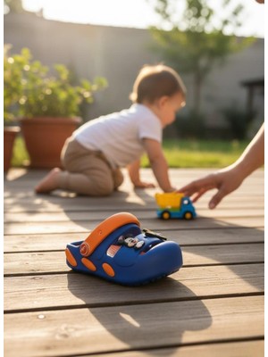 Akınalbella Sevimli Figürlü Ortopedik Tabanlı Çocuk Sandalet & Terlik-Kaymaz Taban Yazlık Plaj Burun Korumalı