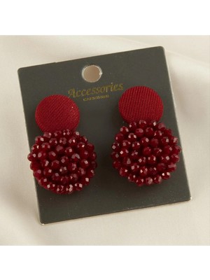 SiHako Düğme Kristal Küpe