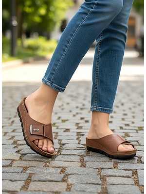 KAFKASLAR AYAKKABI Tek Cırtlı Ortopedik Yumuşak Kadın Terlik