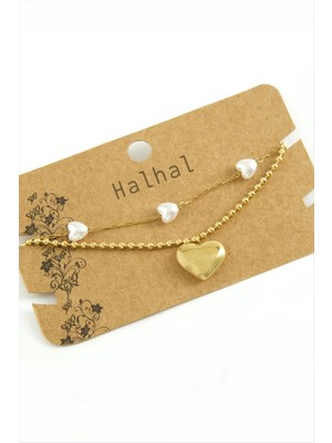 SiHako Kalp Lüks Inci Çelik Halhal