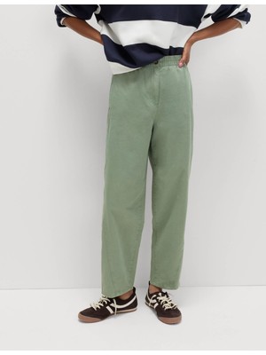 Marks & Spencer Saf Pamuk Elastik Bel Carrot Leg Pantolon