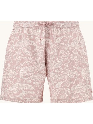 Paul & Shark Erkek Ultra Hafif ve Logo Desenli Hızlı Kuruyan Kumaş Beli Lastikli Pembe Mayo 26415030-F20