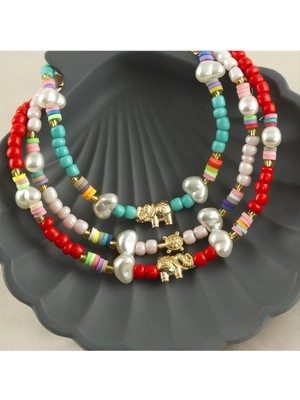 SiHako Fil Kaplumbağa Yeni Sezon Inci Boncuk Halhal