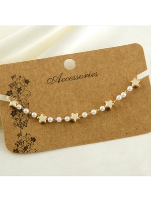 SiHako Yıldız Inci Lüks Çelik Halhal