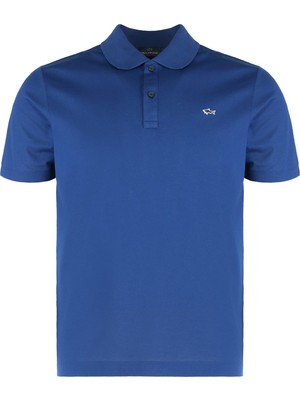 Paul & Shark Erkek Normal Kesim Pamuklu Pike Kumaş Kısa Kollu Mavi Polo Yaka T-Shirt 99311000-342