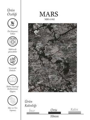 Kilim Home Siyah Mermer Desenli Halı - Gri Damarlı Modern Lüks Salon Halısı