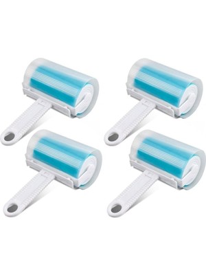 Özgürce 4'lü Yıkanabilir Yapışkanlı Kedi Köpek Halı ve Koltuk Tüy Toplama Rulosu