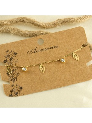 SiHako Yaprak Lüks Çelik Halhal