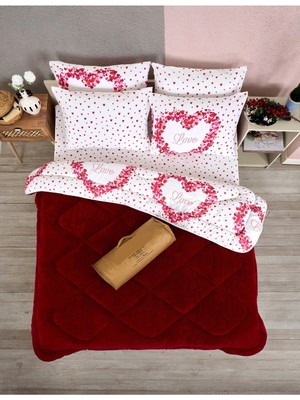 Premium Çift Taraflı Welsoft Yorgan Uyku Seti Özel Çantalı Çarşaf + Yastık Özel Set