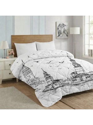 Micro Silikon Desenli Çift Kişilik Yorgan | 195×215 cm | Sıcak & Hafif