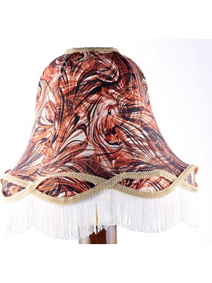 Neptune Marbling Ateş Kıvrımı Abajur Başlığı