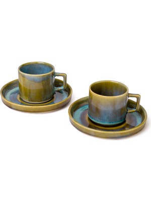 Neptune Marbling Kum Dalgası Kupa- Ikili