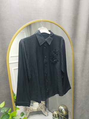 Nisa Butik Giyim Nakış Detaylı Gömlek