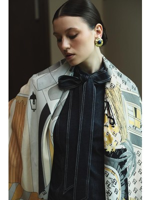 Jolamier Street Pamuklu Modal Omuz Şalı