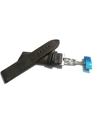 Fado &hertür Saate &uygun  Kelebek  Toka 24 mm  Koyu  Kahverengı   Kordon   (448 )  Gumuş Toka