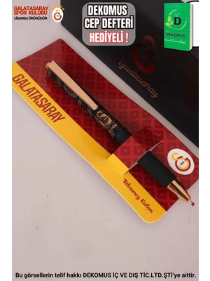 "dekomus Cep Defteri Hediyeli" Lisanslı Galatasaray Hybrıd Ink Mekanik Tükenmez Kalem