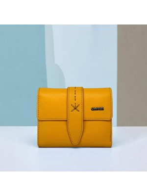 Grande Gerçek Deri Kadın Cüzdanı Hakiki Deri Küçük Boy