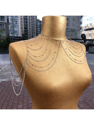 Shiklik Şık Omuz Zinciri Takı - Elbise Üstü Vücut Aksesuarı