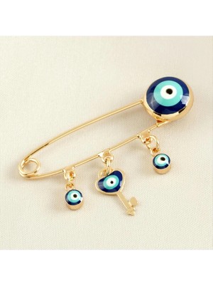 SiHako Anahtar Mineli Lüx Çengel Broş