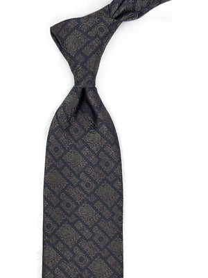 Kravatkolik Yeşil - Mürdüm Kare Desen Mendilli Klasik Kravat KK13329