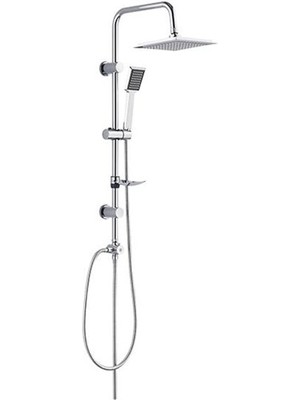 Tema Rain Krom Tepe Duş Seti Paslanmaz SS 304 Malzeme ile Şık Tasarım ve Ergonomik Kullanım