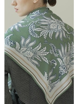 Jolamier Yeşil Lierre Pamuklu Modal Eşarp