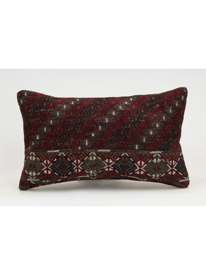 Kilim Wholesale El Yapımı Kilimden Yapılmış Vintage Kırlent Kılıfı, Yün, 30X50 cm