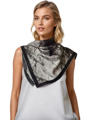 Neptune Marbling Mistik Mermer Kare Eşarp