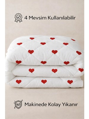 Micro Silikon Desenli Çift Kişilik Yorgan | 195×215 cm | Sıcak & Hafif