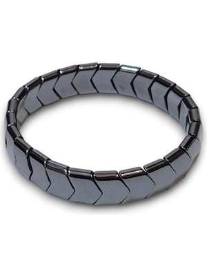 Pozitif Doğal Taş Kaliteli Hematit Bileklik 546VH