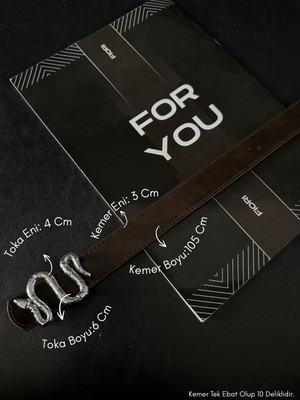 Fiori 3 cm Yılan Tokalı Kadın Pantolon Kemeri, Ceket Kemeri, Elbise Kemeri, Gömlek Kemeri