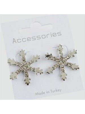 SiHako Kartanesi Şekilli Lüks Taşlı Küpe