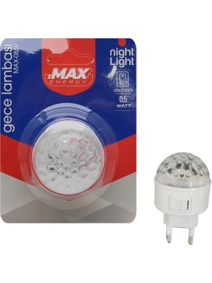 Zmax 0859 Gece Lambası Rgb Kristal Yuvarlak Anahtarlı