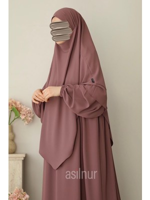 Asilnur Asil Ferace Sufle Peçe Takım Gül Kurusuu