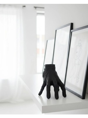 Mestore 3D Siyah El Biblo 27X22 cm Iddialı Ev Dekorasyonu