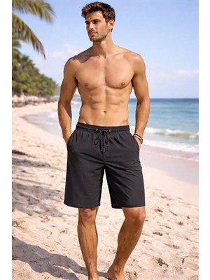 Jiber Hızlı Kuruyan Sporcu Likra Kumaş Erkek Deniz Şortu 2066