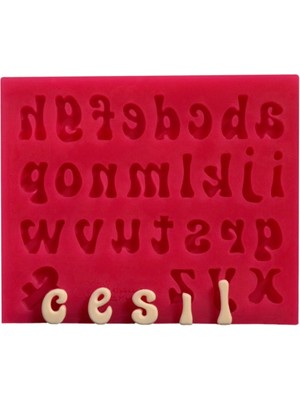 Feyza Design Renkli Silikon Alfabe Kalıp Seti, Eğlenceli ve Yaratıcı Tasarım Malzemesi