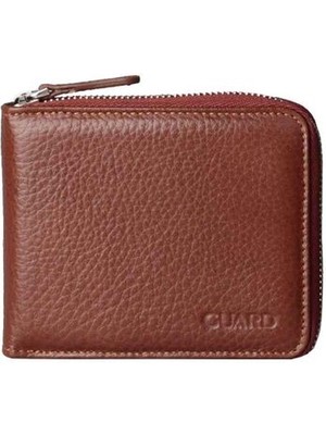 Guard Taba Hakiki Deri Tam Fermuarlı Yatay Model Mini Cüzdan // GRD260226WT1685