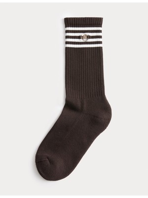 Marks & Spencer Pamuk Karışımlı Nakış Detaylı Çorap