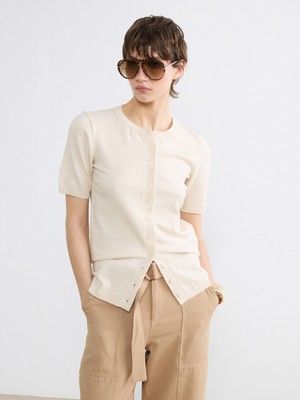 Soulife Bisiklet Yaka Soft Touch Kadın Triko Hırka